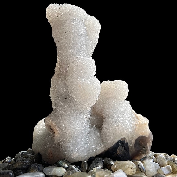 Other - 🪸WHITE QUARTZ CHALCEDONY DRUZY CORAL GEODE STALACTITE CLUSTER-BASE MATRIX🪸